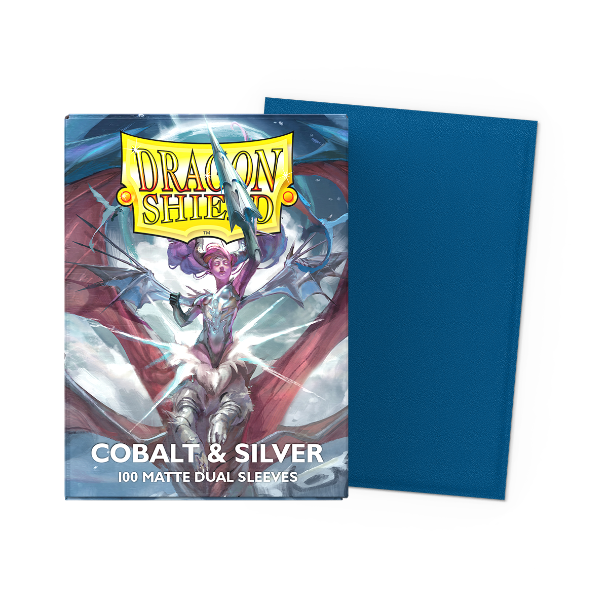 Dragon Shield Sleeves Dual Matte Cobalt Silver
