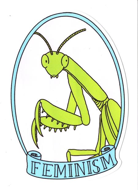 Feminism Mantis Sticker