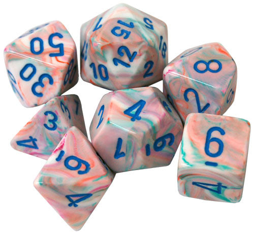 Dice Menagerie 10 Poly Festive Pop Art/Blue (7)