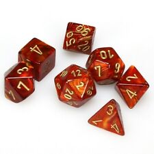 Scarab Poly Scarlet/Gold (7) Dice