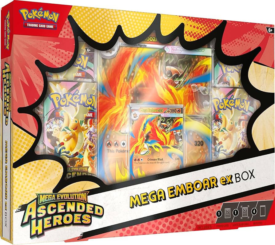 Pokemon Mega Evolution Ascended Heroes Mega Emboar Ex Box